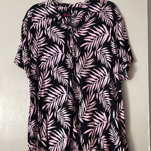 Button down shirt pink palms